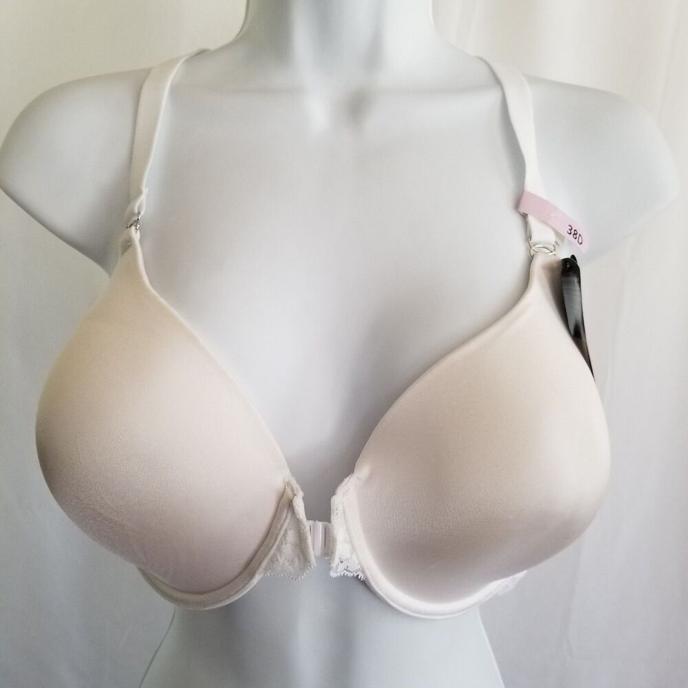 Maidenform Bra Women's White Lace Racerback Style 07112 Size 38D  NEW